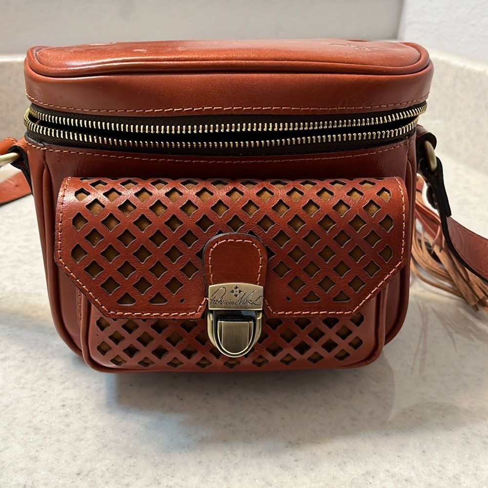 Patricia Nash Camera style bag, brown leather